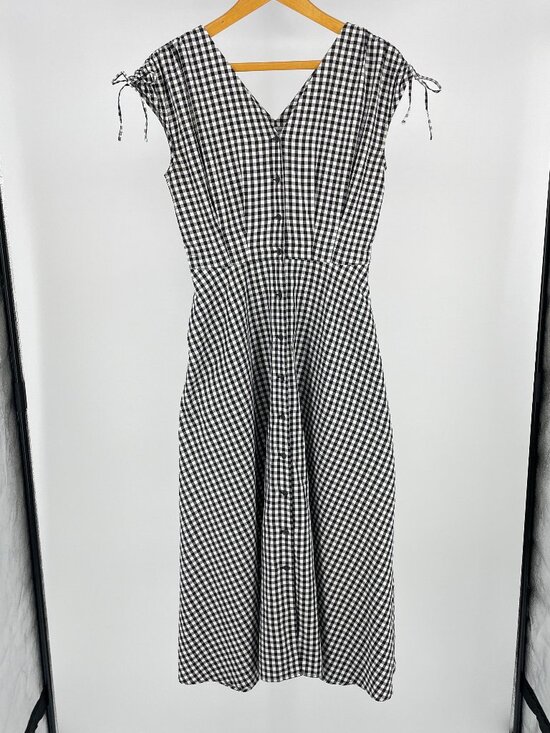 Uniqlo Dresses & Skirts - Uniqlo x Ines de la Fressange Paris Black White Gingham Midi Dress Small
